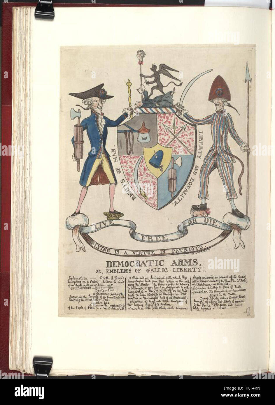 Illustration historique des bibliothèques Bodléiennes représentant les emblèmes de la liberté gauloise, symbolisant les idéaux de la Révolution française. L'œuvre reflète les valeurs démocratiques de l'époque. Banque D'Images Illustration historique des bibliothèques Bodléiennes représentant les emblèmes de la liberté gauloise, symbolisant les idéaux de la Révolution française. L'œuvre reflète les valeurs démocratiques de l'époque. Banque D'Images