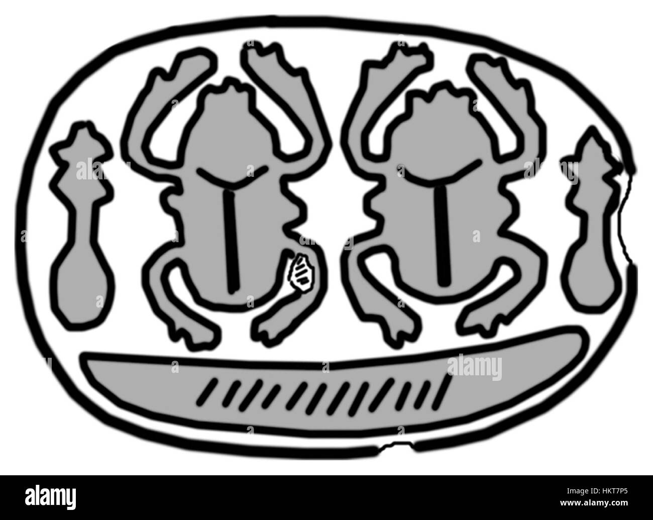 Le scarabée égyptien, Walters 4237, présente des symboles de l'existence parfaite, et est un excellent exemple de l'ancien égyptien Le scarabée est connu pour sa signification historique et culturelle, représentant la renaissance et l'immortalité. Il est logé dans une collection de musée. Banque D'Images