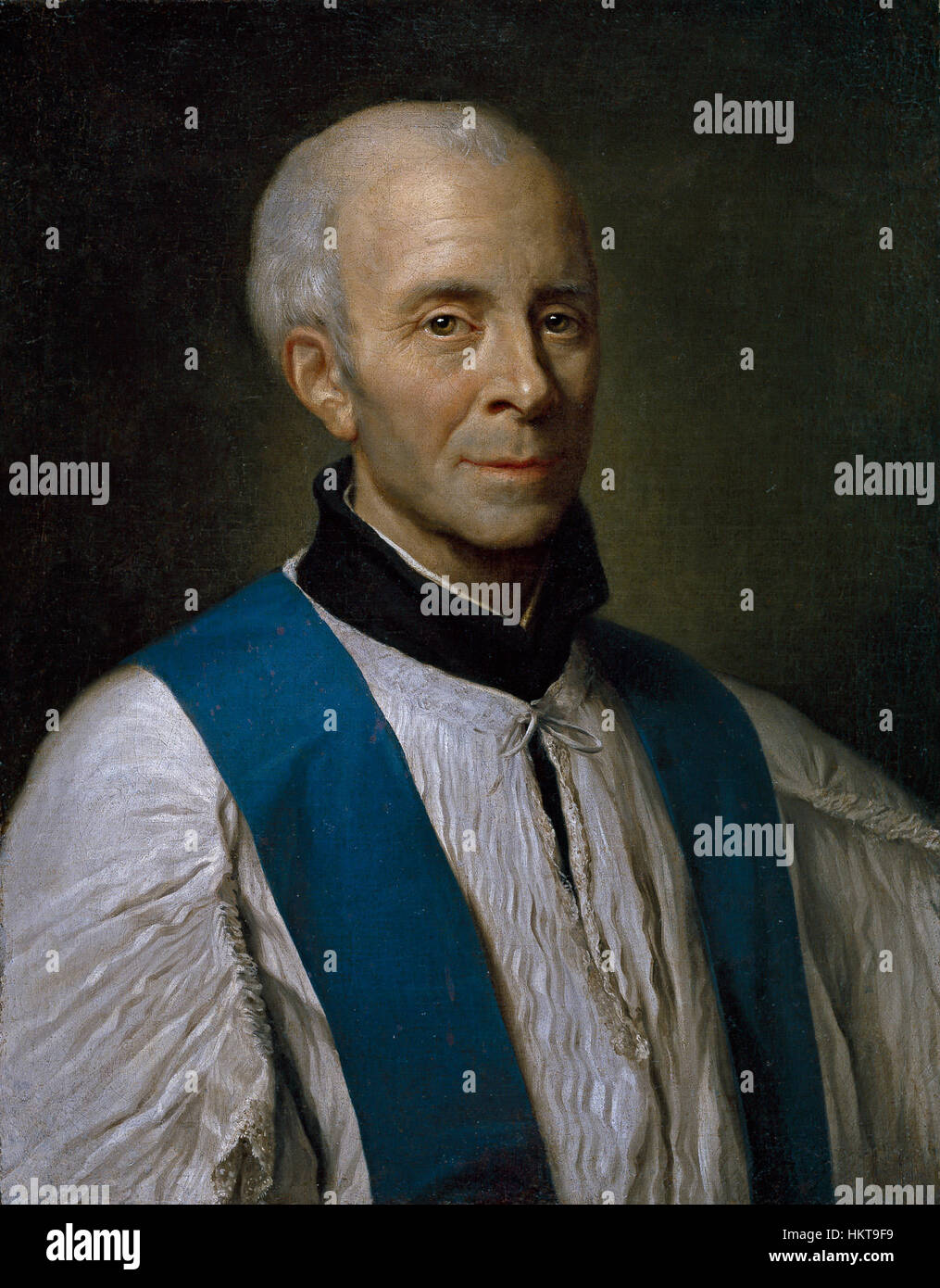 Ce portrait de Francesco Mengs représente le père Francesco Pepe, prêtre jésuite, soulignant son rôle religieux et sa stature. La peinture est connue pour sa technique raffinée et l'expression de la piété et de la dignité du sujet. Banque D'Images