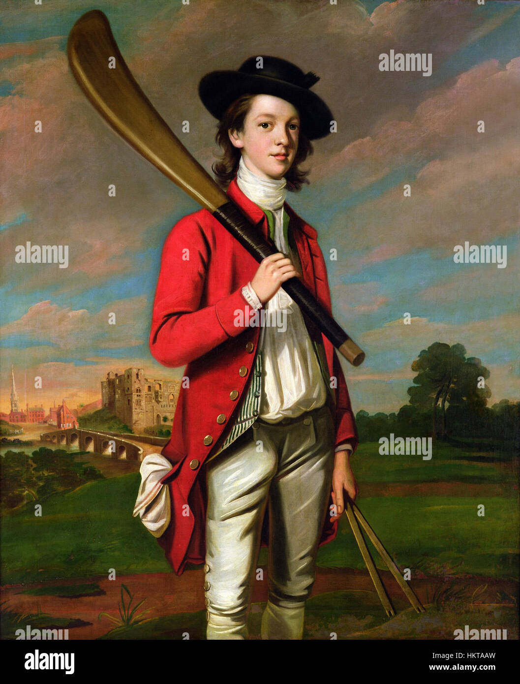 Ecole d'anglais, (18e siècle) - Le garçon avec un bâton, Walter Hawkesworth Fawkes Banque D'Images