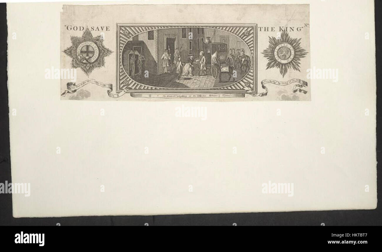 « Dieu sauve le Roi », hymne patriotique, est conservé dans la collection des bibliothèques Bodleian. L'œuvre est une partie importante de l'histoire britannique, représentant la monarchie et la fierté nationale. Le manuscrit comprend diverses versions de l'hymne et de ses paroles. Banque D'Images