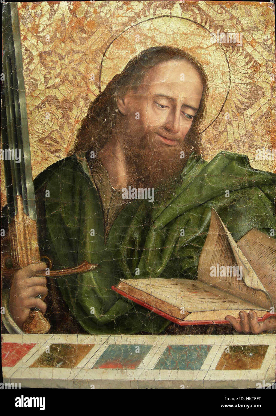 Le tableau 'Fernando-Gallego-San Pablo' est une œuvre d'art détaillée capturant les éléments historiques et artistiques de son époque. Connue pour son style complexe, cette peinture fusionne les traditions artistiques classiques avec une touche personnelle unique. Il reflète le patrimoine artistique espagnol et incarne la profondeur culturelle et historique de l'époque. Banque D'Images