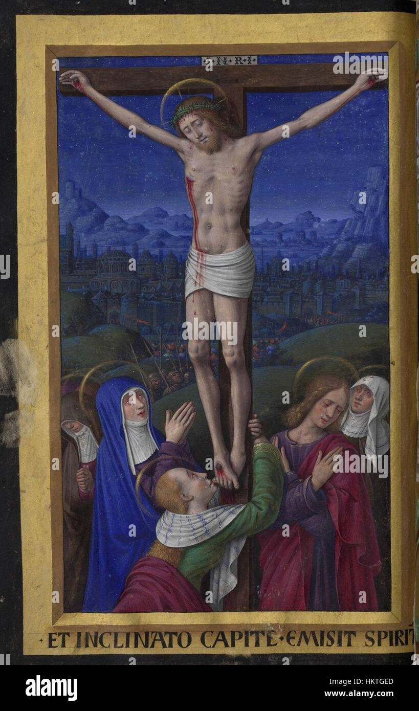 Fol. 47v - Crucifixion Banque D'Images