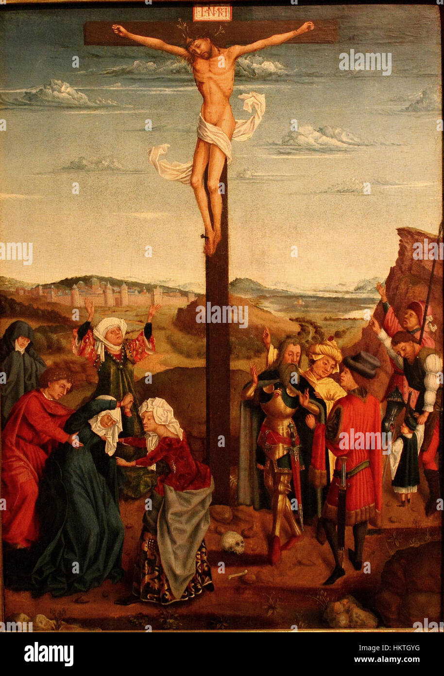 Disciple de Rogier van der Weyden - Crucifixion Banque D'Images