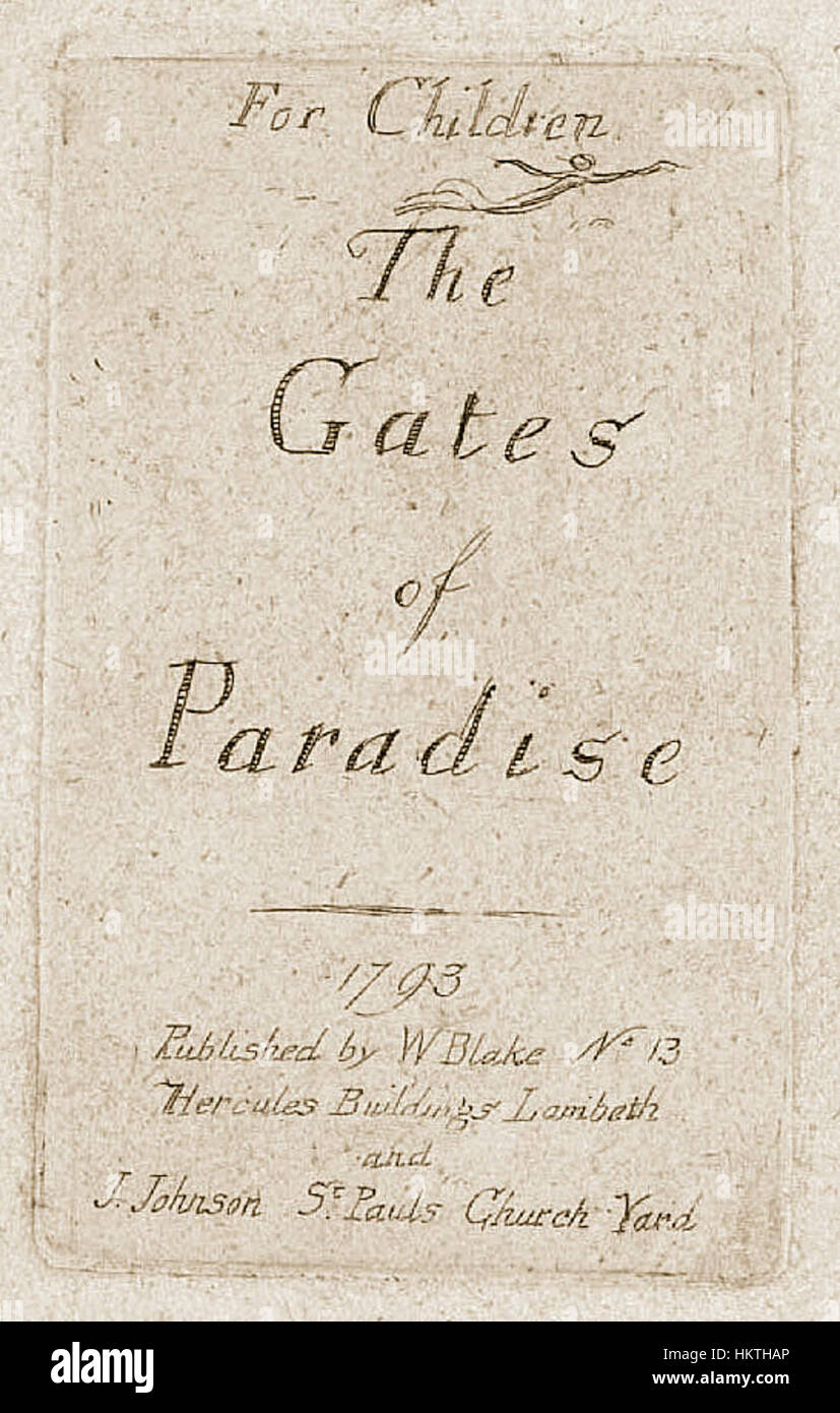 Une reproduction du célèbre tableau 'les portes du Paradis', avec une interprétation artistique destinée aux enfants. Cette version de l’œuvre emblématique simplifie le design tout en conservant ses thèmes originaux, la rendant accessible aux jeunes publics. Banque D'Images
