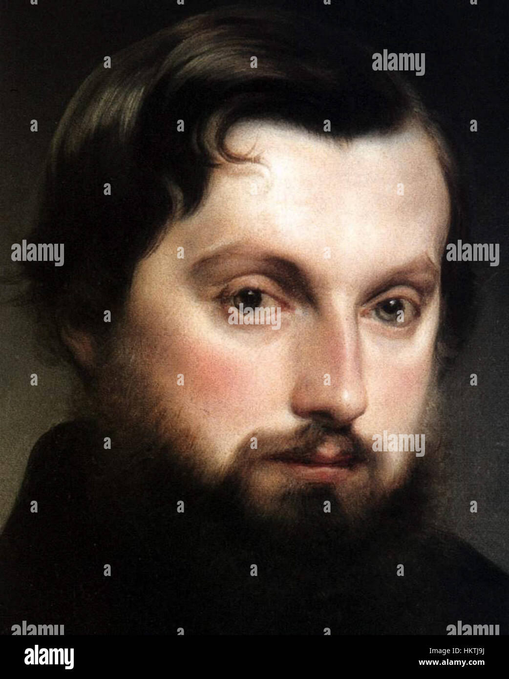 Francesco Hayez - portrait de Gian Giacomo Poldi Pezzoli (détail) - WGA11220 Banque D'Images