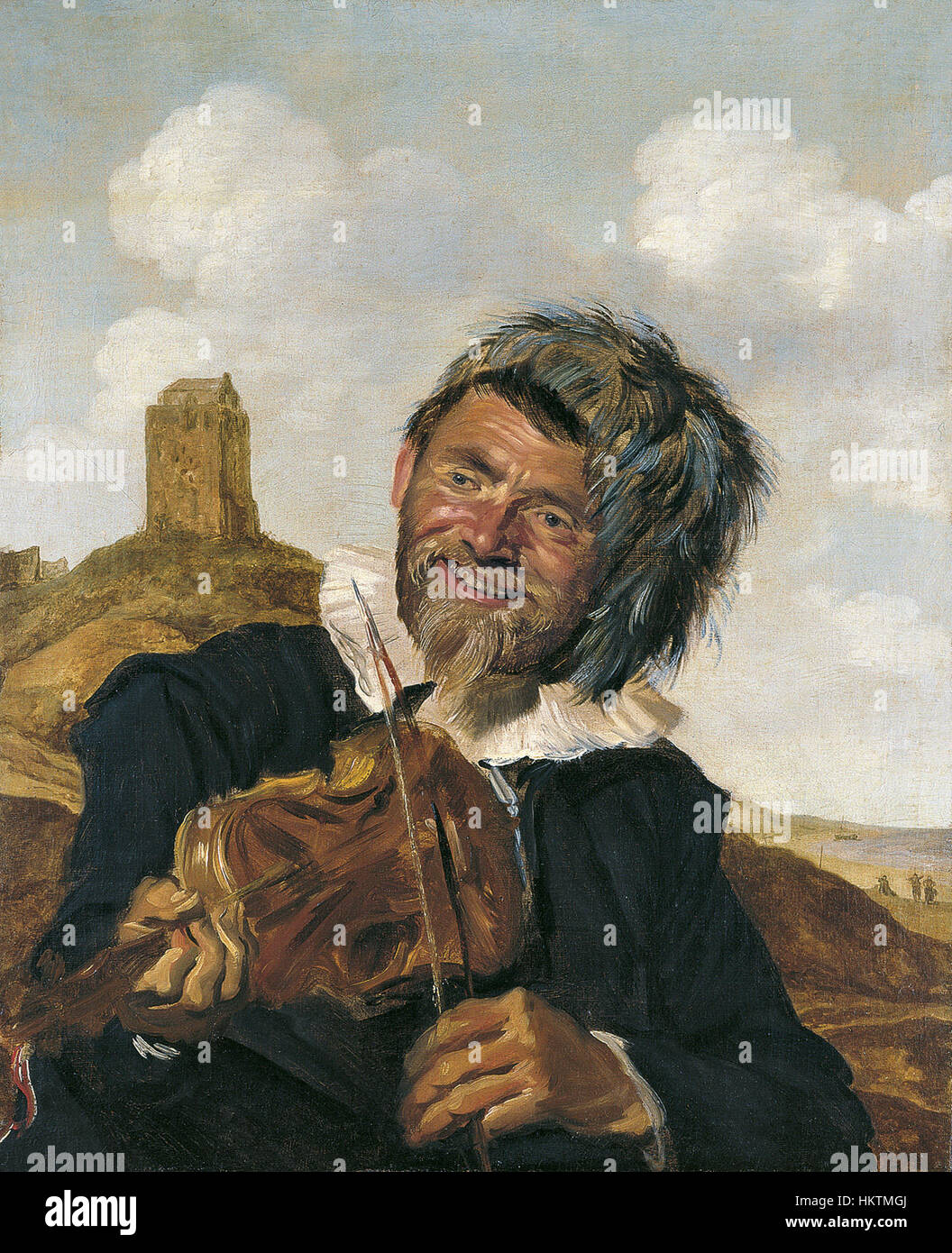 Frans Hals - Joueur de violon dans un paysage de dunes 1930.30 Banque D'Images