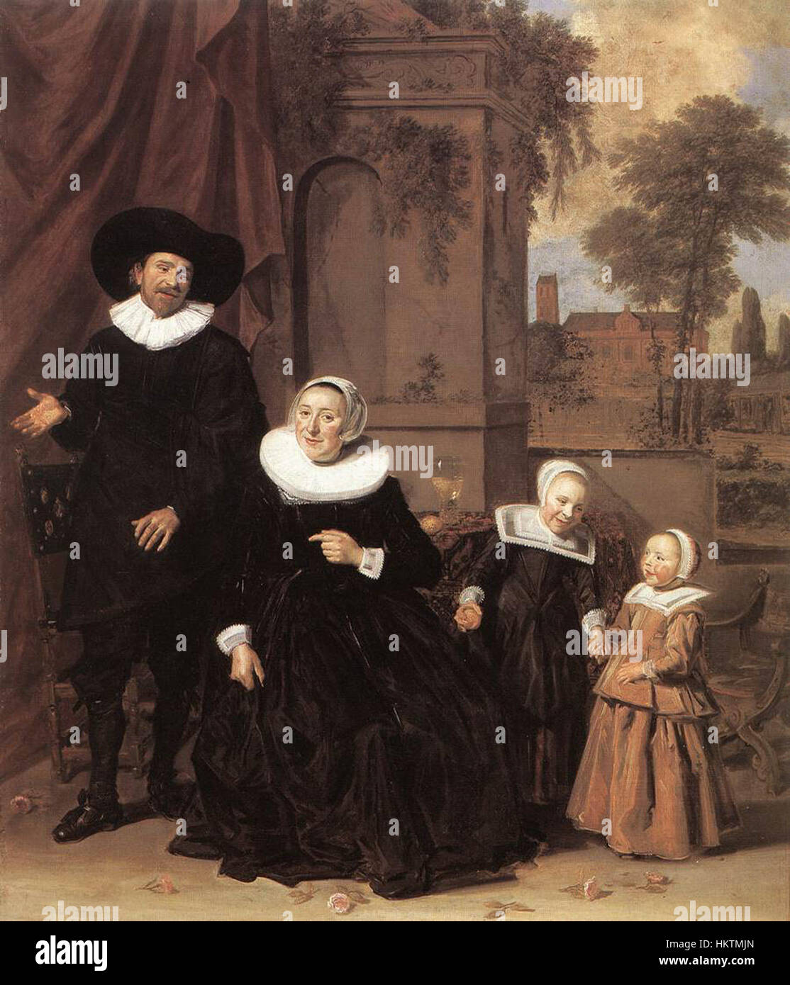 Cette peinture de Frans Hals est un bel exemple de son portrait dynamique et expressif. Hals était connu pour son pinceau vif et spontané, qui est évident dans cette pièce. Son travail dépeint généralement des individus de l'âge d'or néerlandais avec des détails riches et vifs. Banque D'Images