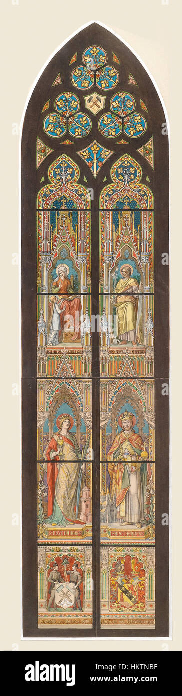 Franz Jobst Entwurf Glasfenster Votivkirche 1 Banque D'Images