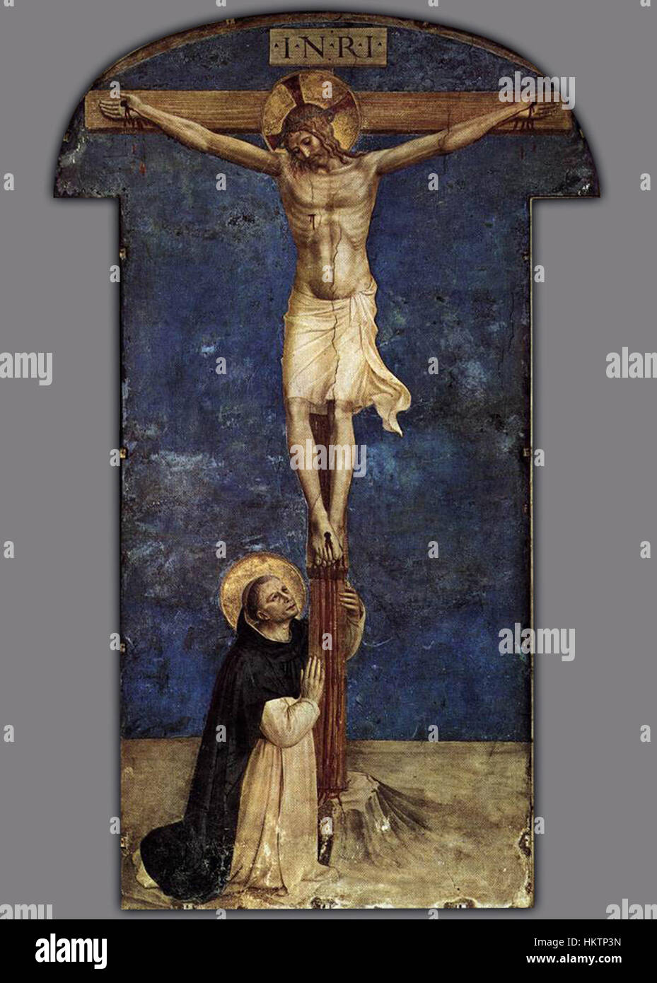 Fra Angelico - Saint Dominique adorant la Crucifixion - WGA00562 Banque D'Images