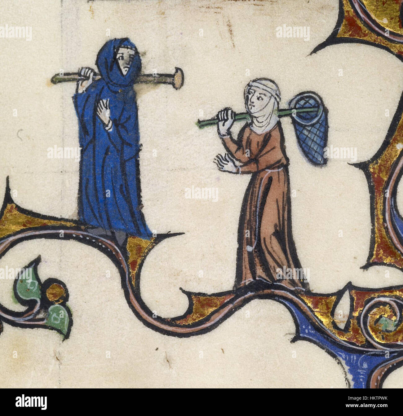 Cette peinture détaillée intitulée « attraper les papillons » dépeint une scène française, capturant la beauté de la nature et l'action délicate de l'attrapage des papillons. L'œuvre met en valeur le détail raffiné typique du français du XVIIIe siècle Banque D'Images