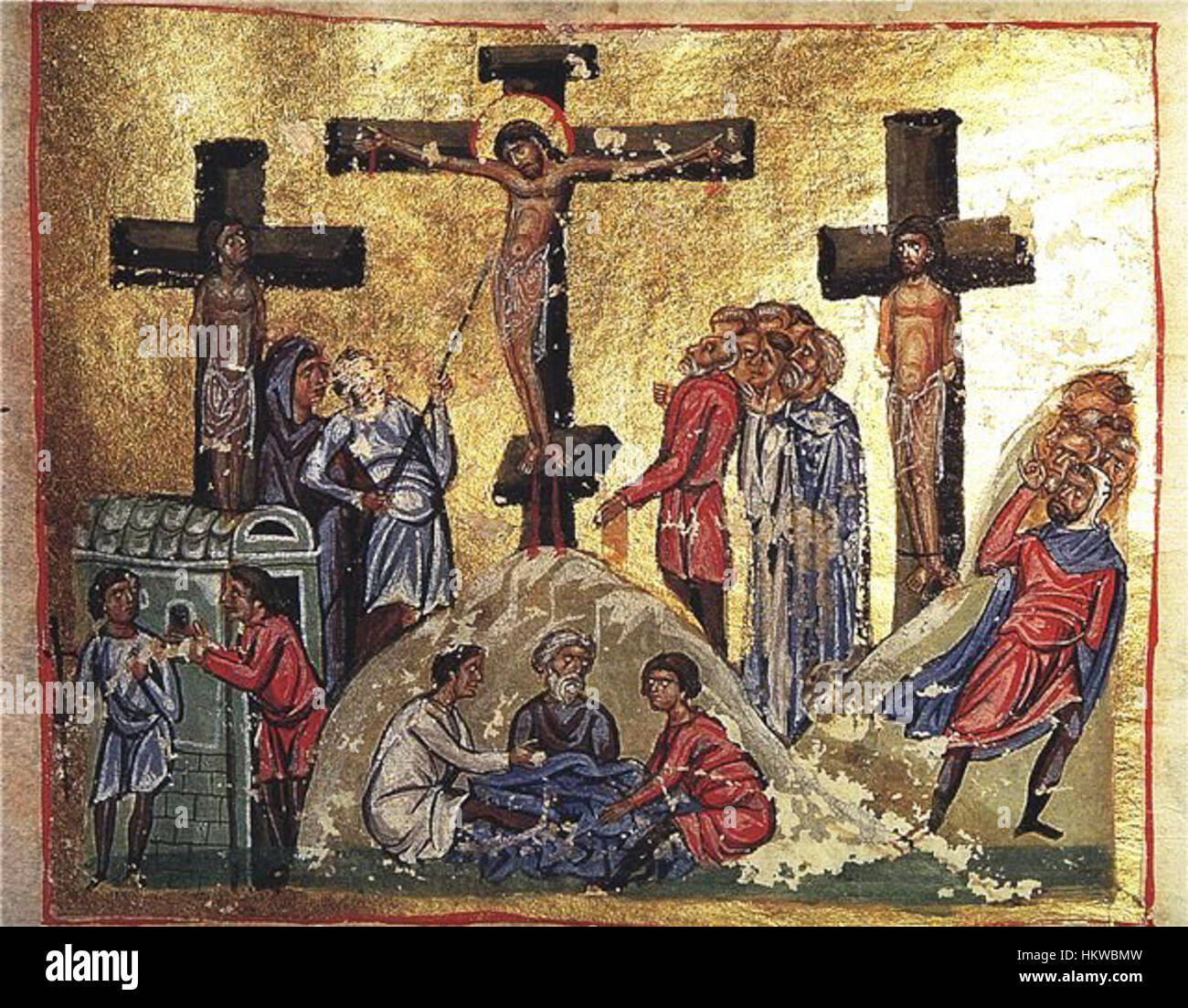Évangiles de Gelati. La Crucifixion Banque D'Images