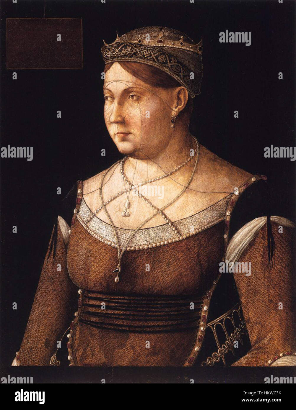 Gentile Bellini - Portrait de Caterina Cornaro, Reine de Chypre - WGA1609  Photo Stock - Alamy