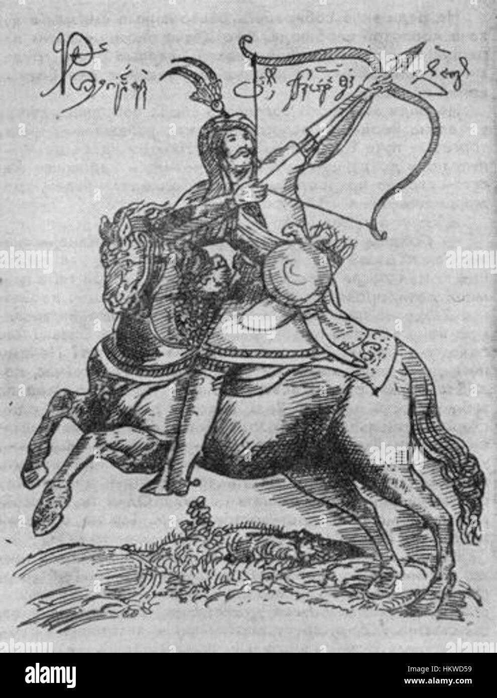 Portrait historique d’un prince géorgien, représentant une tenue aristocratique et un noble patrimoine de l’époque féodale de la région. Banque D'Images