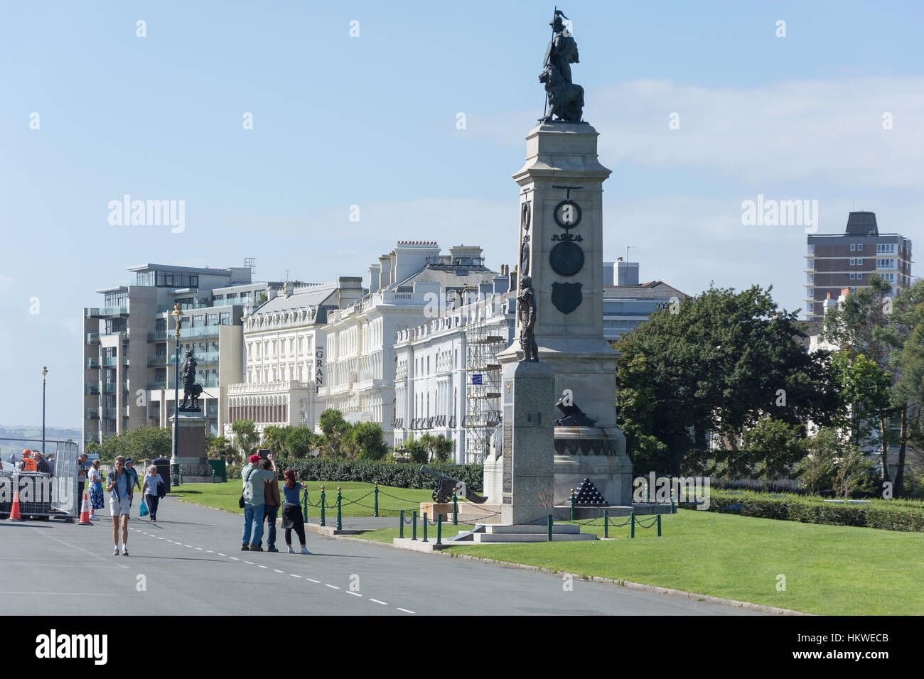 Royal Naval War, National Armada & Royal Air Force Memorials, Plymouth Hoe, Plymouth, Devon, Angleterre, Royaume-Uni Banque D'Images