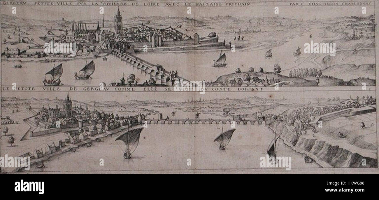 La collaboration entre Gergeau et Claude Chastillon est connue pour la création d'œuvres d'art historiques détaillées au XVIIIe siècle. Leurs œuvres sont marquées par la précision et un dévouement à capturer la beauté et les subtilités de leurs sujets. Banque D'Images