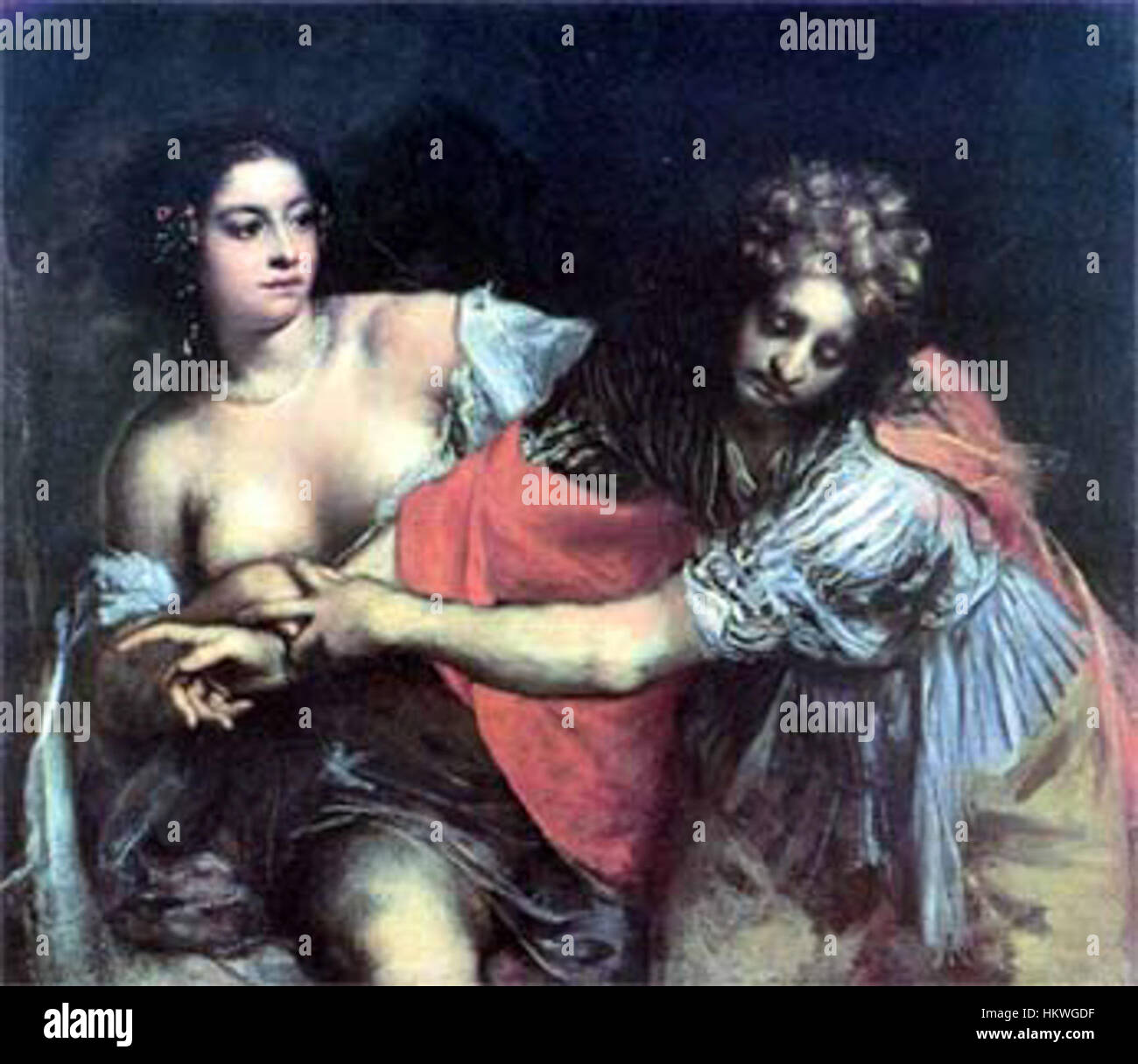 Cette œuvre de Gerolamo Forabosco, artiste renommé de la Renaissance, représente son utilisation magistrale de la couleur et de la composition. Connue pour ses peintures détaillées et ses représentations de sujets religieux et historiques, cette pièce reste un exemple significatif de son travail, logée dans diverses galeries prestigieuses. Banque D'Images