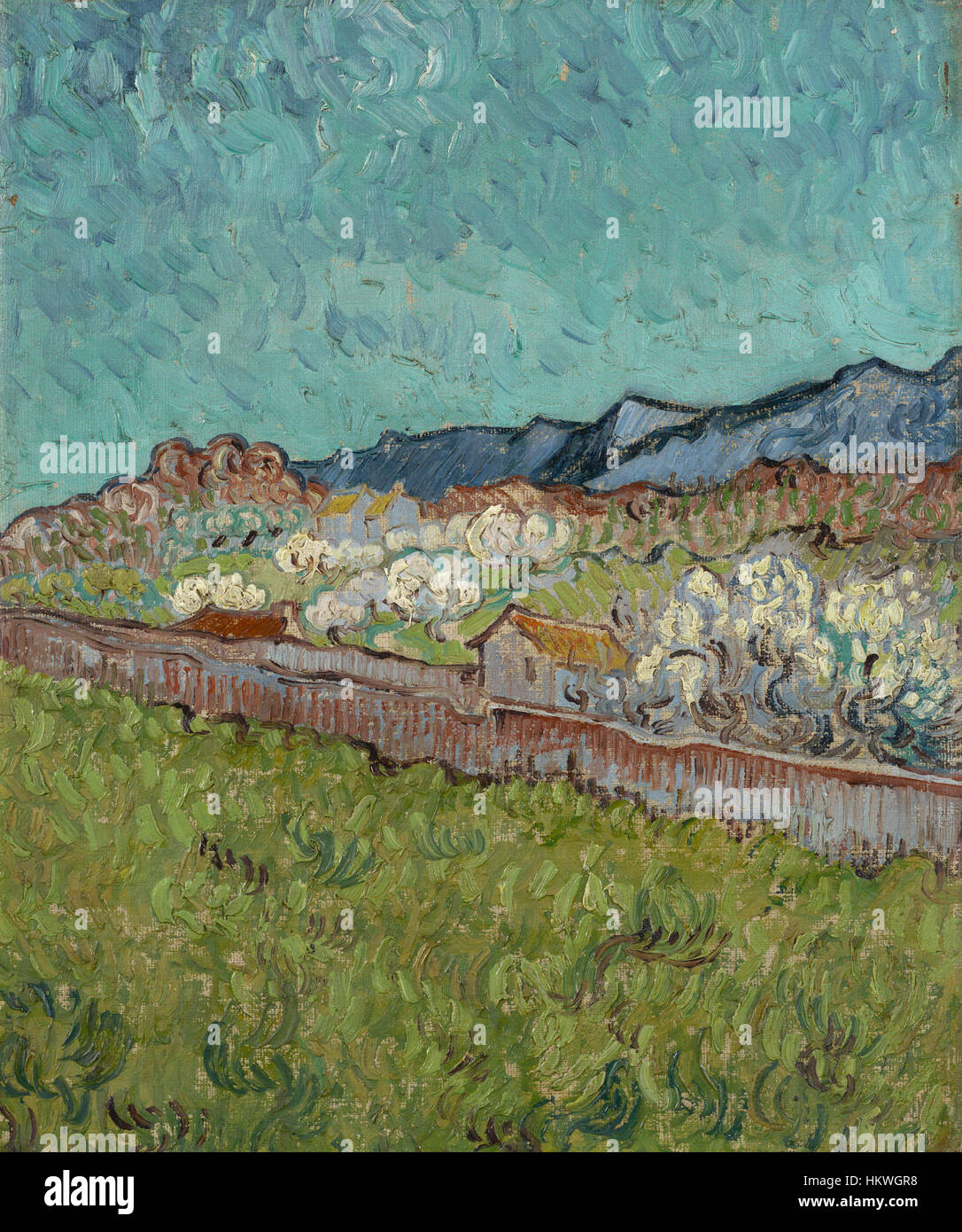 Gezicht op de Alpilles - s0417M1990 - Van Gogh Banque D'Images