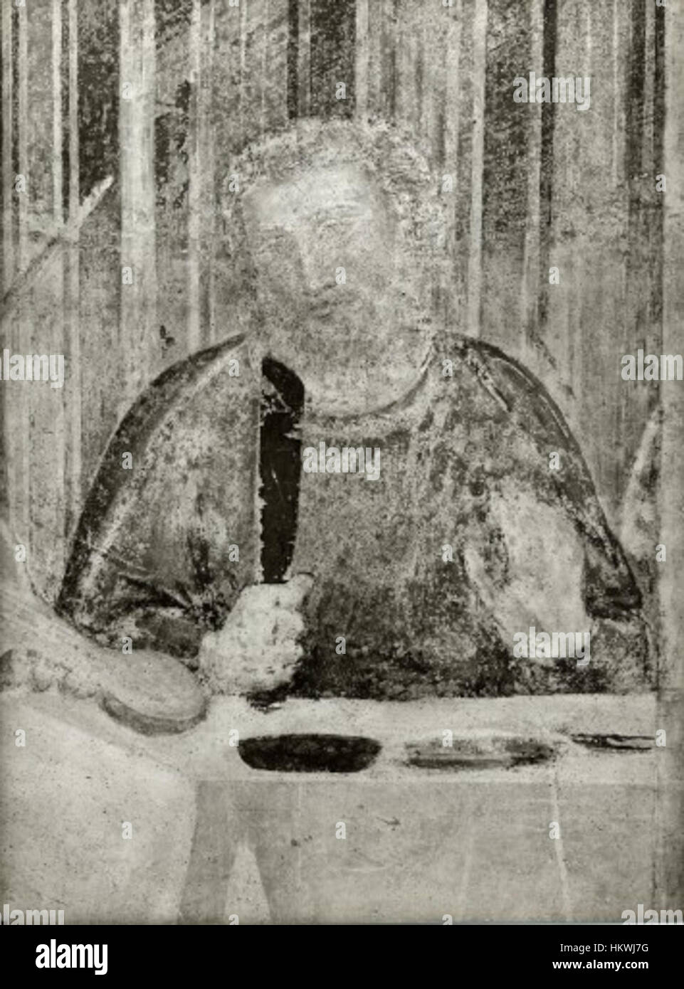 'Banchetto di erode' (le banquet d'Hérode) de Giotto est une fresque historique représentant une scène biblique avec des détails vibrants et une composition classique. L'œuvre fait partie des contributions renommées de Giotto à l'art médiéval et à l'iconographie chrétienne. Banque D'Images