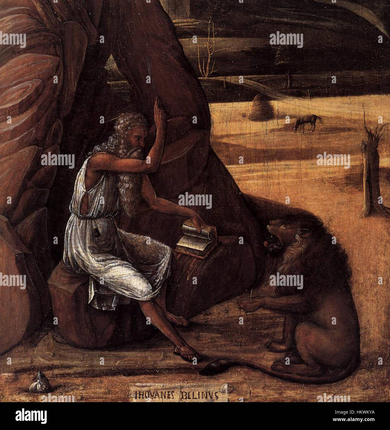 Giovanni Bellini - Saint Jérôme dans le désert (détail) - WGA01623 Banque D'Images