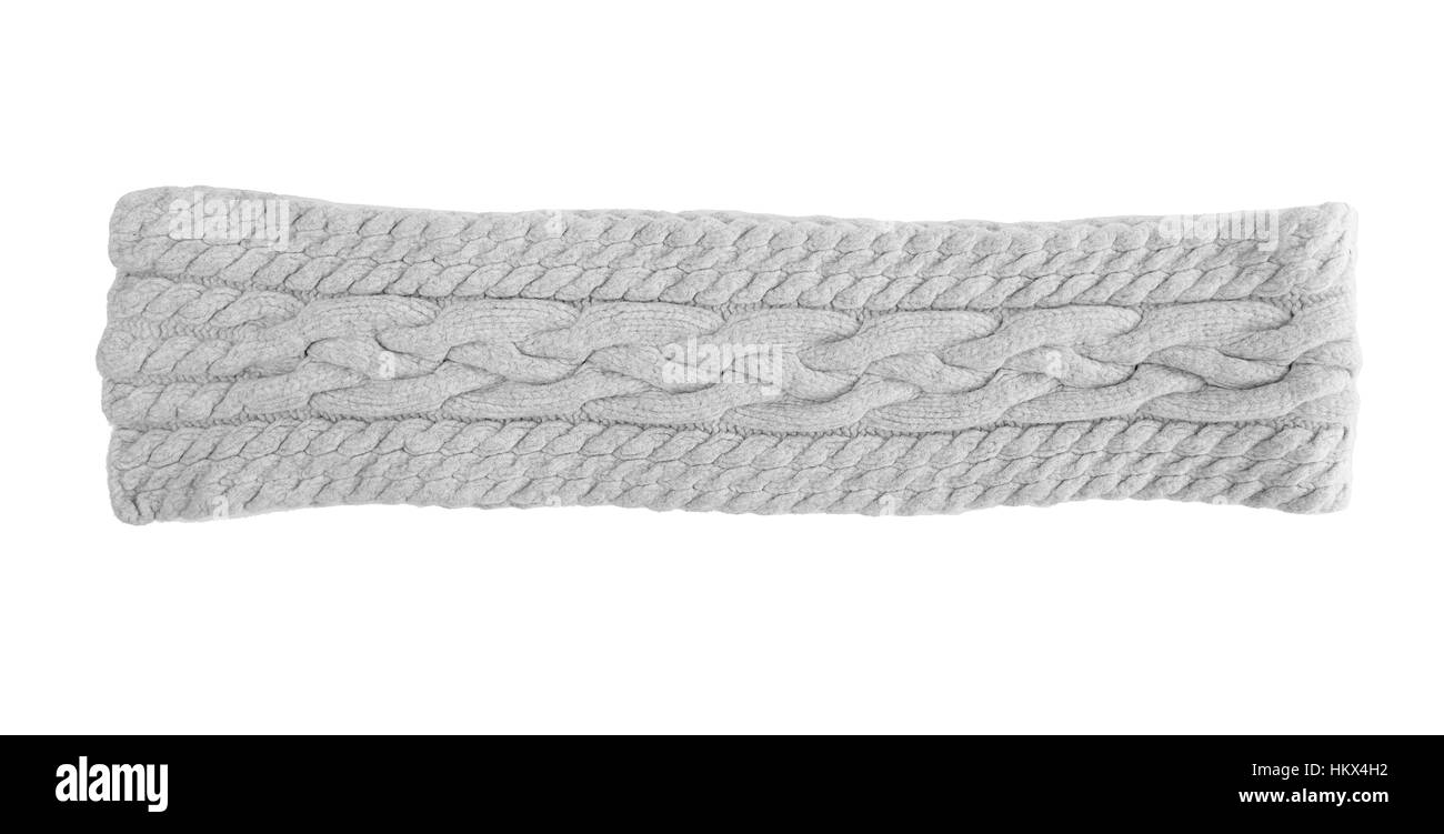 Foulard gris sur fond blanc. Banque D'Images