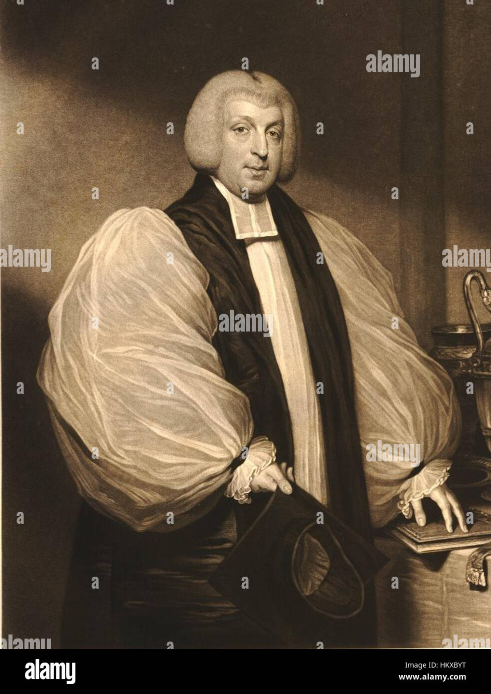 Ce portrait de Mgr Henry Majendie capture son caractère digne et son statut ecclésiastique. La peinture reflète le rôle social et religieux du clergé au XIXe siècle. Banque D'Images