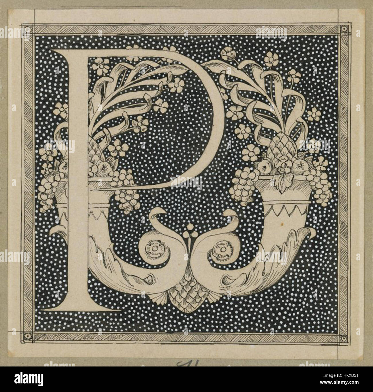 La « lettre capitale P » de James Tissot est une peinture complexe qui met en valeur le talent de l'artiste pour créer des figures et des modes détaillés de l'époque victorienne, soulignant le réalisme caractéristique et le détail méticuleux de Tissot. Banque D'Images