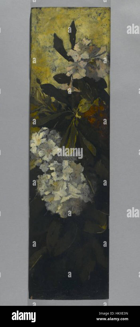 Le tableau « rhododendrons » d'Elizabeth Boott Duveneck est exposé au Brooklyn Museum. L’œuvre est un bel exemple de son style artistique, mettant en valeur une flore vibrante et des thèmes botaniques. Banque D'Images