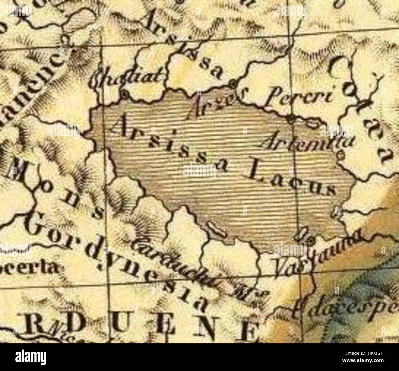 La carte de 1839 d'Adrien Hubert Brue 'Asie-mineure, Armenie, Syrie, Mesopotamie, Caucase' fournit une représentation géographique détaillée des régions du proche-Orient. La carte est significative pour son contexte historique, montrant les frontières et les divisions politiques de la période. Il constitue une référence importante pour l'étude de l'histoire politique et géographique de la région. Banque D'Images