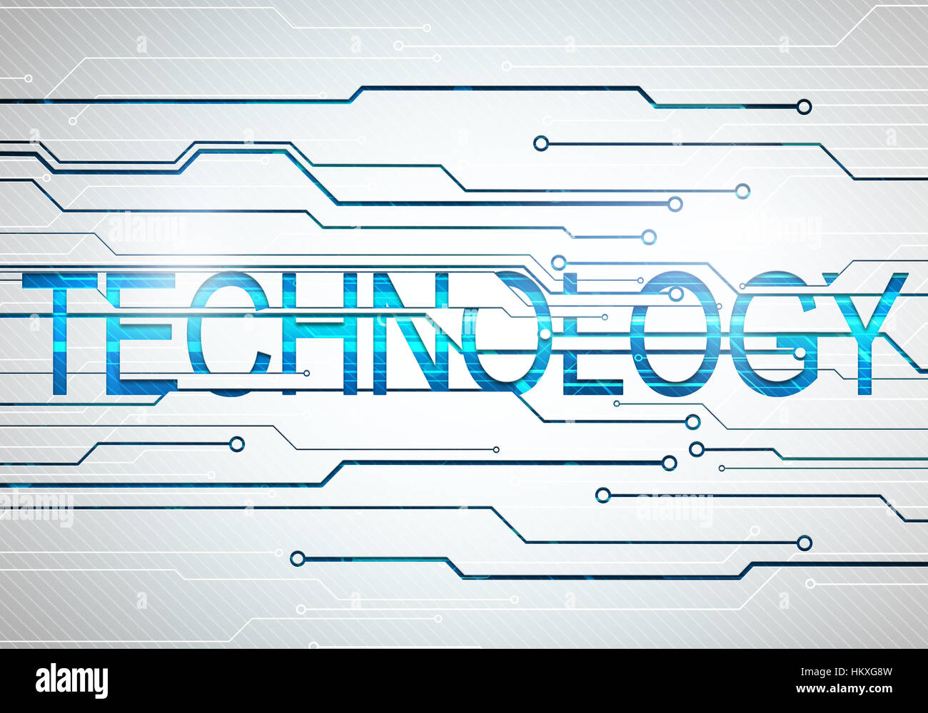 Résumé de la technologie numérique de l'image concept mot circuit sur fond de Microchip Banque D'Images