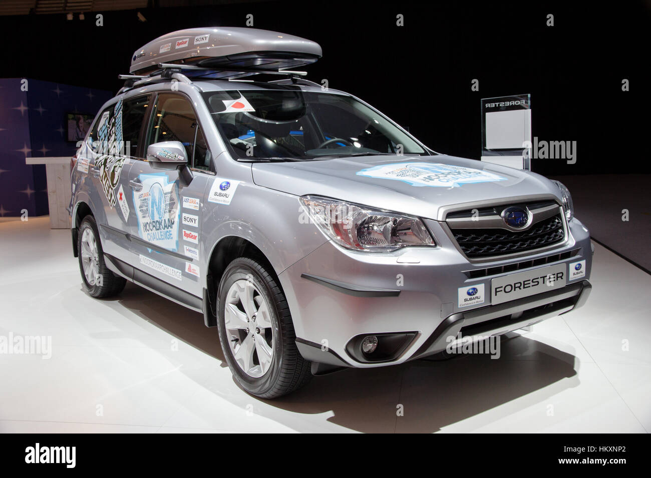 AMSTERDAM - 16 avril 2015 : Subaru Forester à l'AutoRAI 2015. Banque D'Images