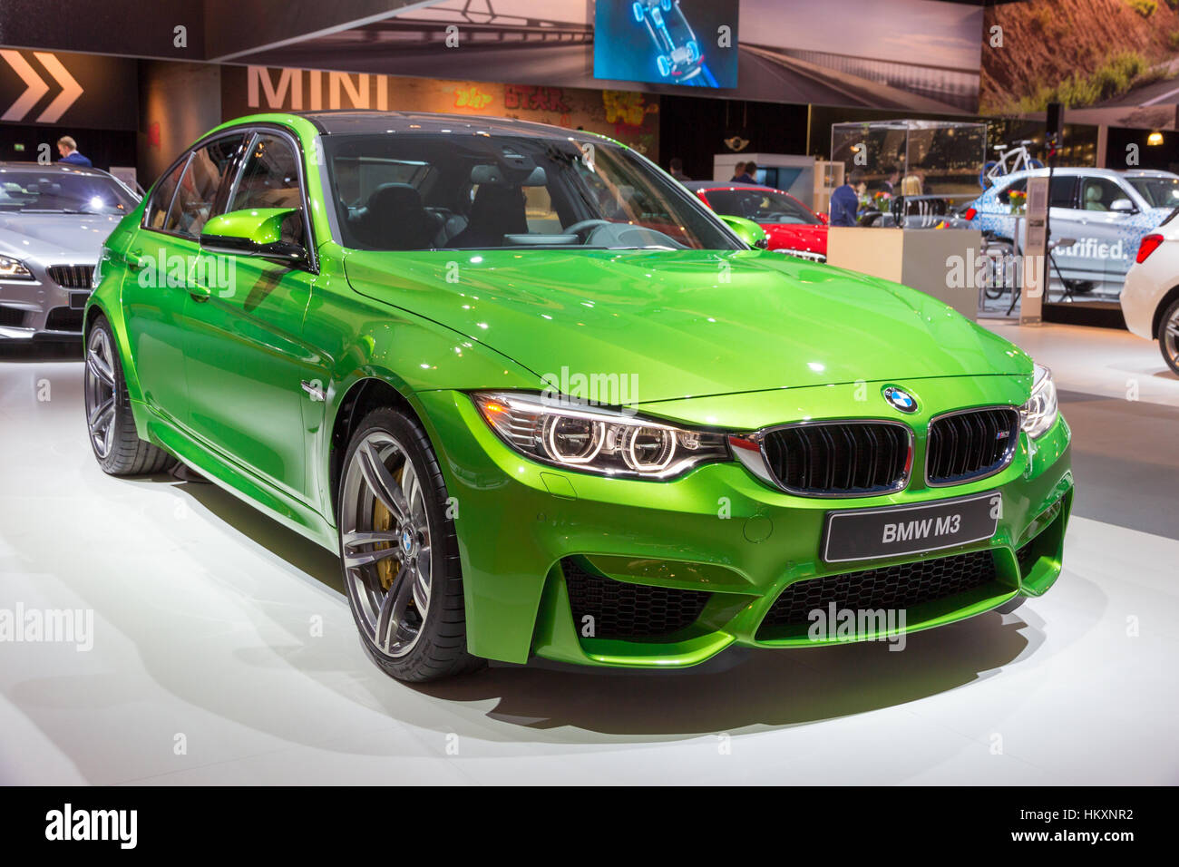 AMSTERDAM - 16 avril 2015 : BMW M3 à l'AutoRAI 2015. Banque D'Images