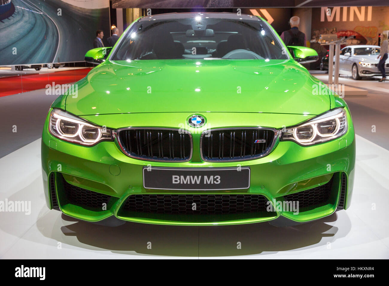 AMSTERDAM - 16 avril 2015 : BMW M3 à l'AutoRAI 2015. Banque D'Images