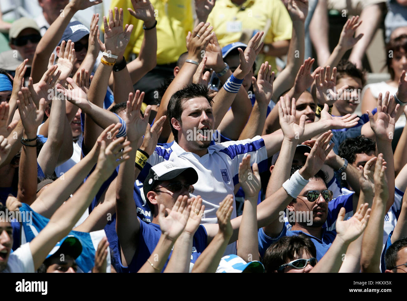 Chypriote grecque et à l'ATP tennis tournoi du Grand Chelem, Open d'Australie 2006, Melbourne, Victoria, Australie Banque D'Images