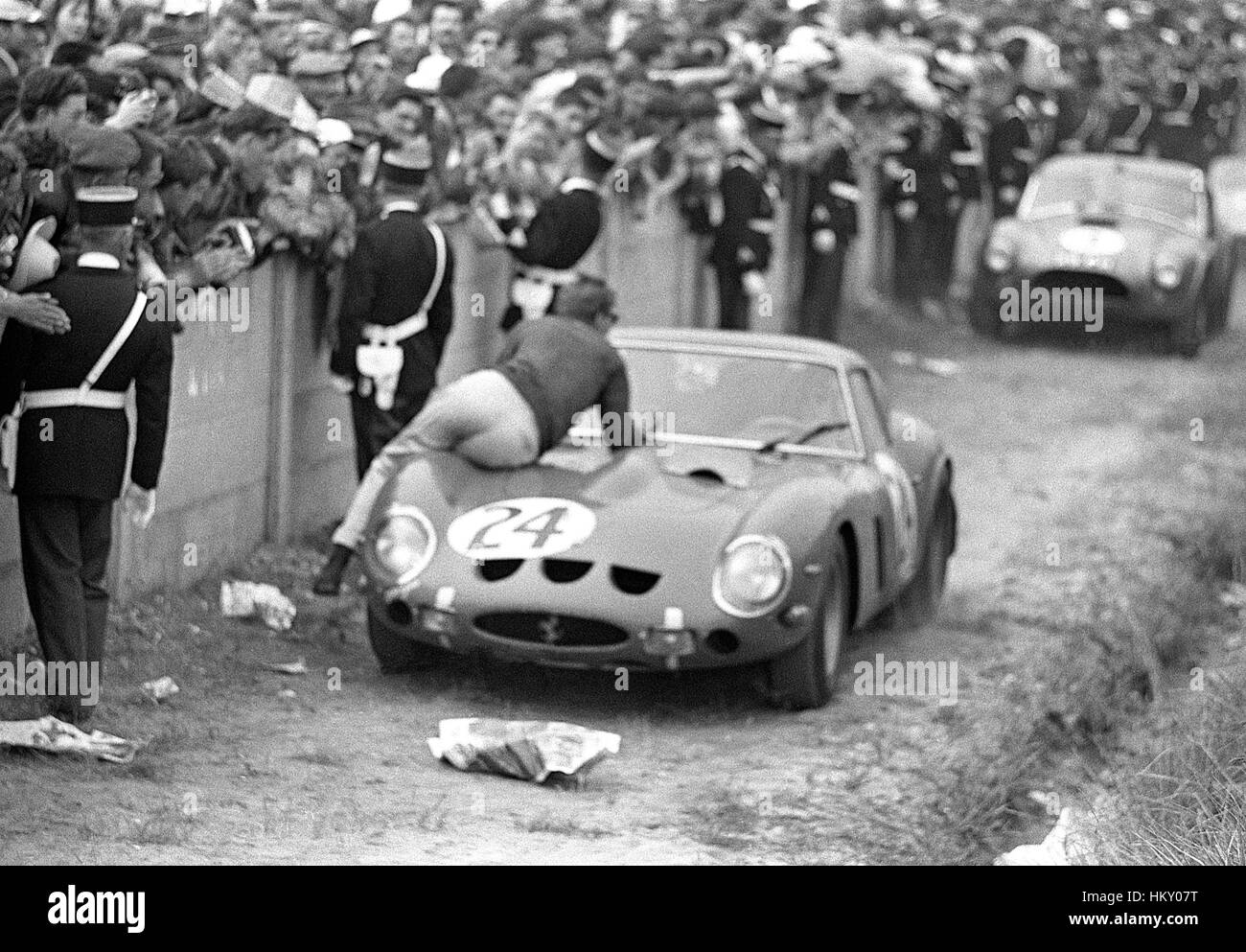 Jean Beurlys 1963 Blaton Belgique Ferrari 250GTO Mans 2e et 1re classe GT global GG Banque D'Images