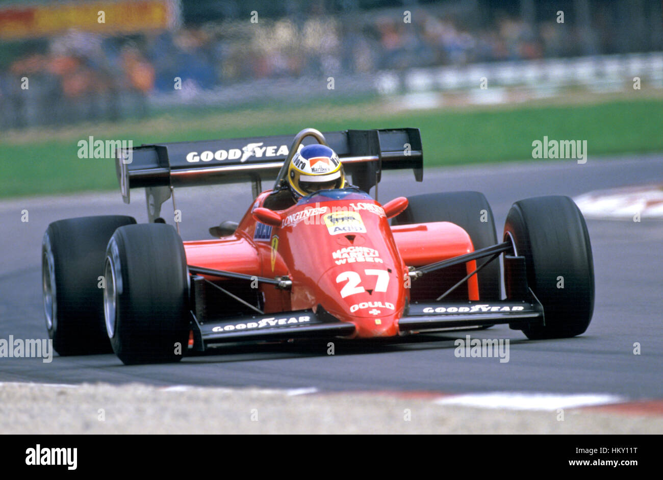 1984 L'Italien Michele Alboreto Ferrari 126C3 italienne de Monza GP 2ème ét Banque D'Images