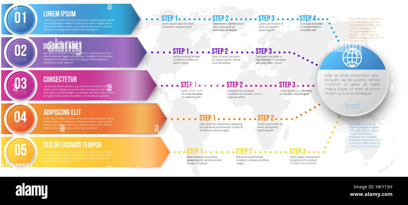 Modèle infographique Timeline Illustration de Vecteur