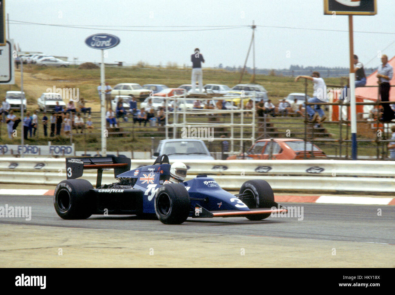1984 Martin Brundle GO Tyrrell 012 Zolder GP de Belgique dnf FL Banque D'Images