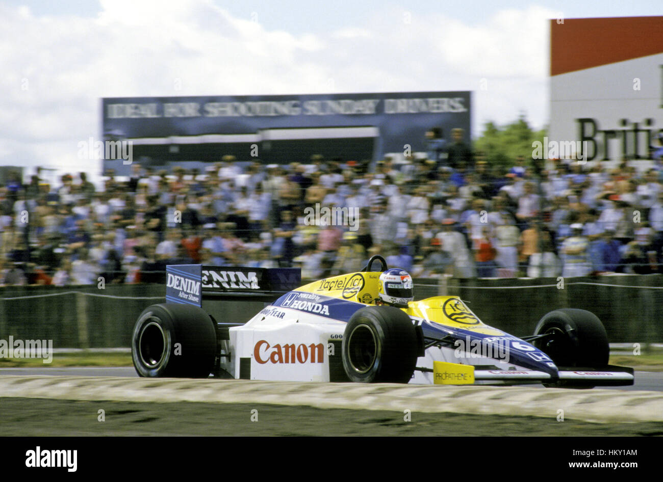 1985 Keke Rosberg Williams FW10 suédois britannique de Silverstone GP DNF FL Banque D'Images