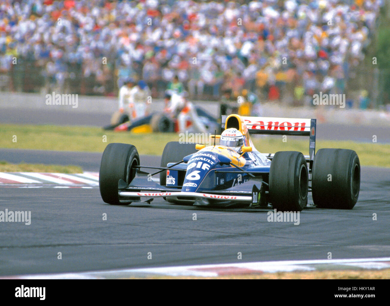 1992 brésilien Ricardo Patrese Williams FW14B Mexican GP 2ème ét Banque D'Images