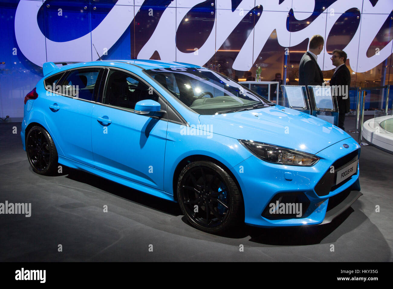 Bruxelles - 12 jan 2016 : Ford Focus RS à l'affiche au Salon de l'Automobile de Bruxelles. Banque D'Images