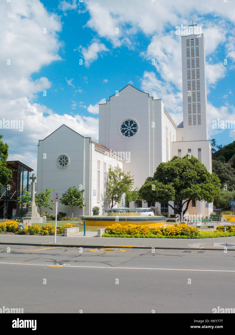 Waiapu Cathédrale de Saint John the Evangelist, Napier, Nouvelle-Zélande Banque D'Images