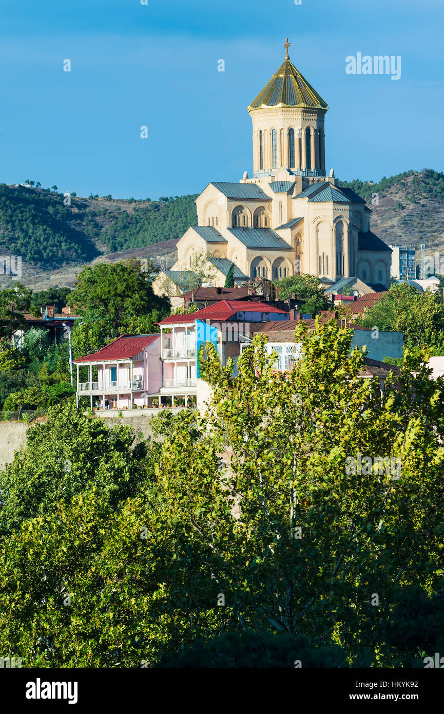 La Cathédrale Holy Trinity, Tbilissi, Géorgie, Caucase, Moyen-Orient, Asie Banque D'Images