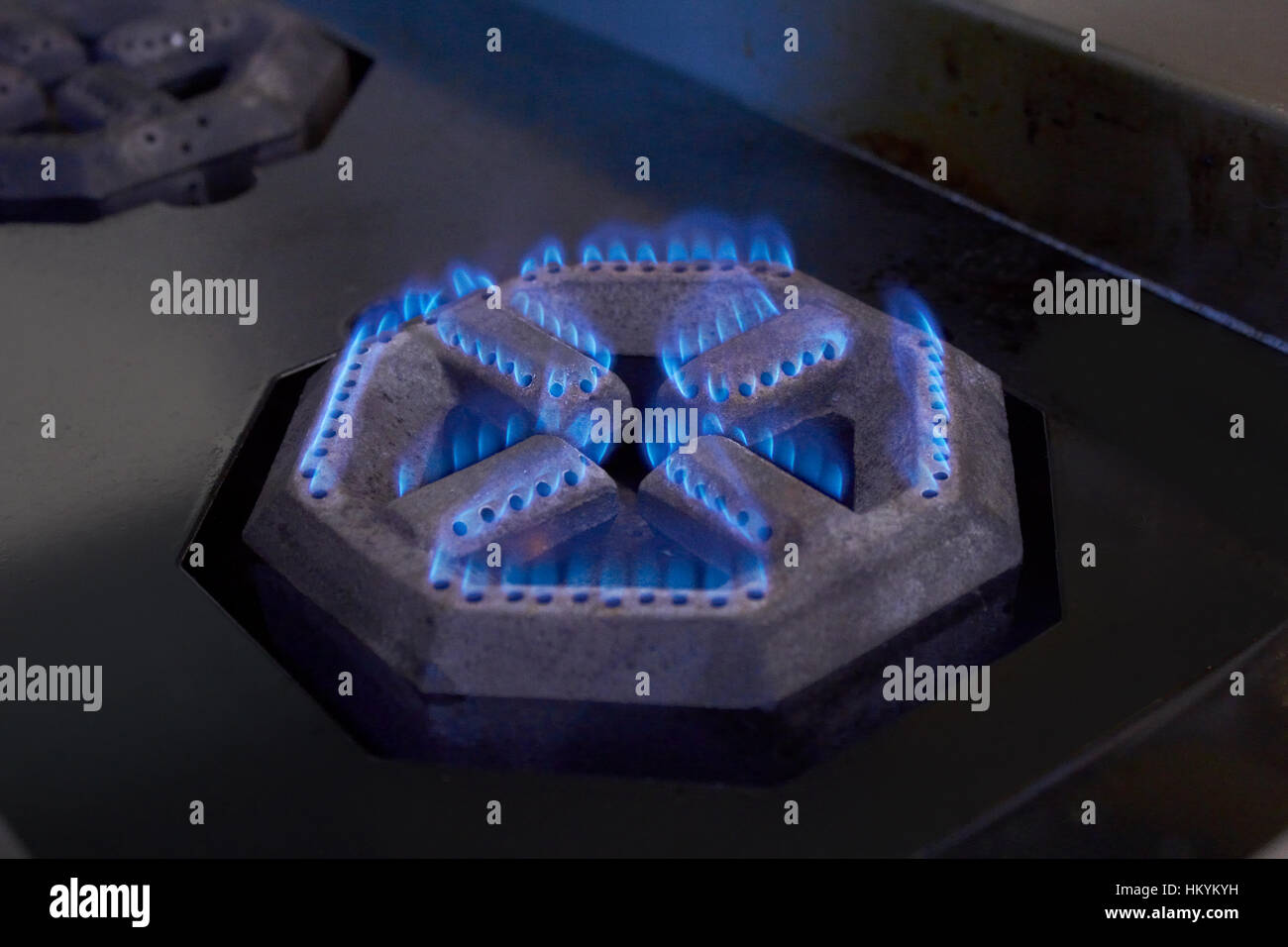 Brûleur cuisinière au gaz naturel Banque D'Images
