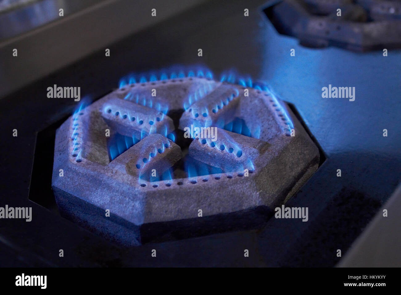 Brûleur cuisinière au gaz naturel Banque D'Images