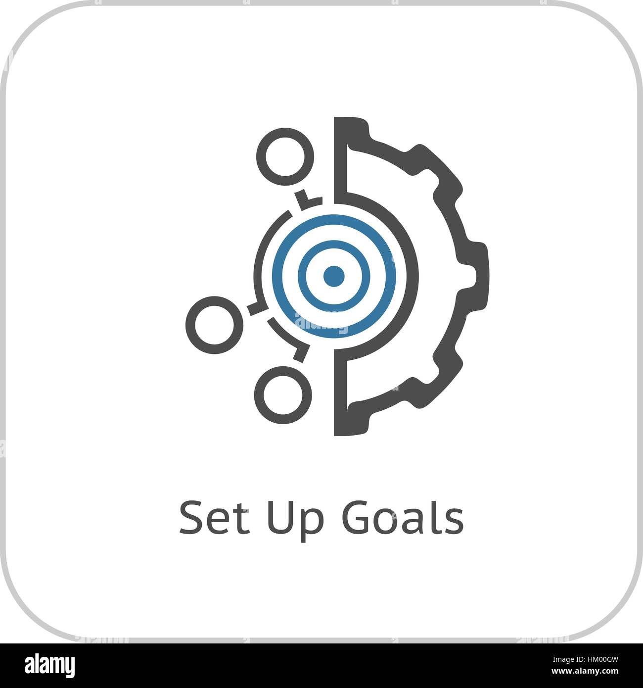 Définir des objectifs. Modèle plat. Illustration de Vecteur