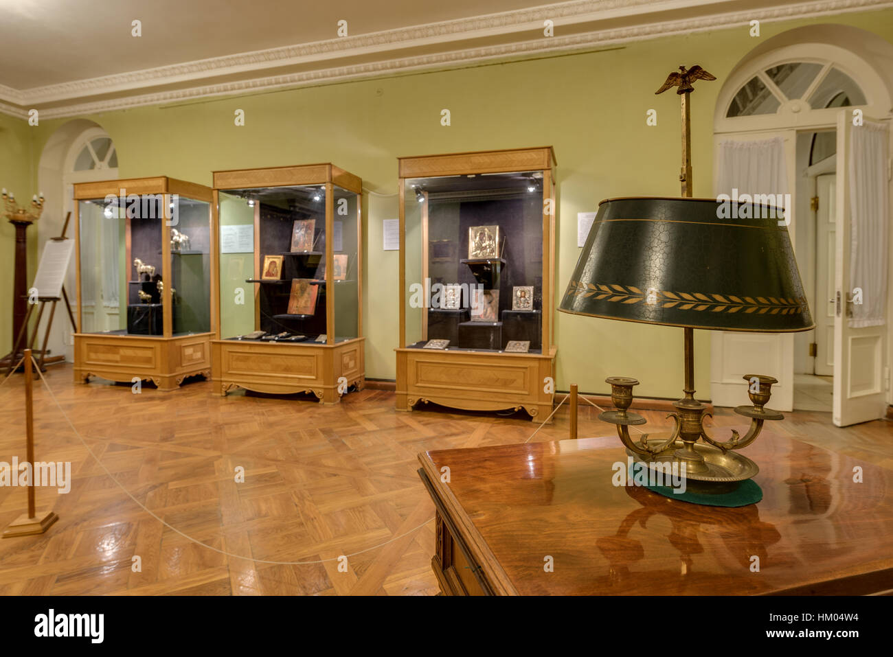Saint Petersburg, Russie - le 21 décembre 2015. L'intérieur du Palais Yelagin. Banque D'Images