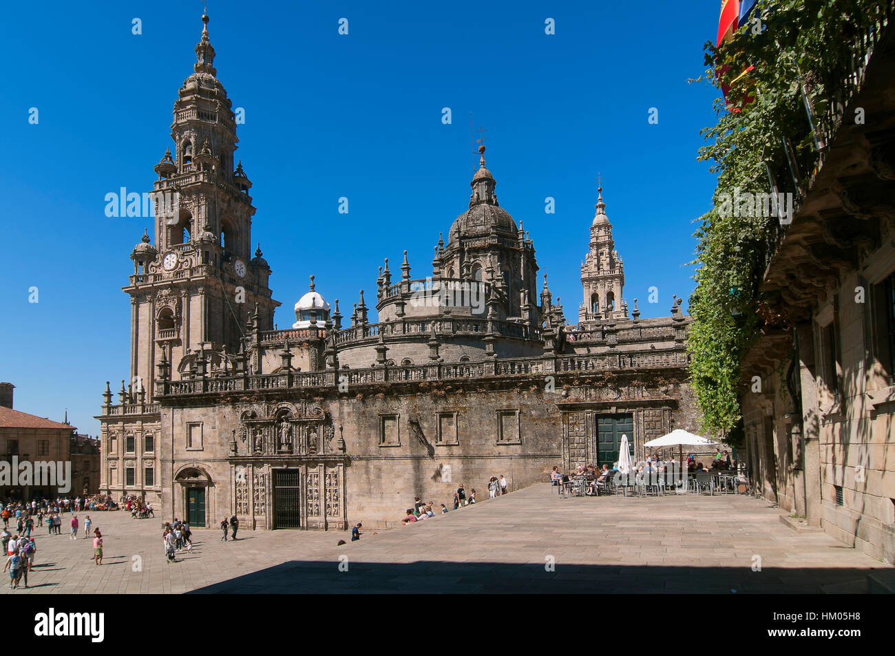 Cathédrale, Saint Jacques de Compostelle, La Corogne province, région de la Galice, Espagne, Europe Banque D'Images