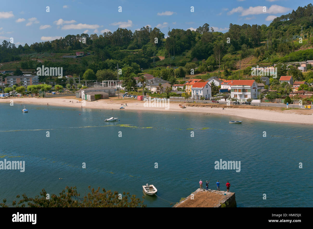 Estuaire, Betanzos, province de La Corogne, une région de Galice, Espagne, Europe Banque D'Images