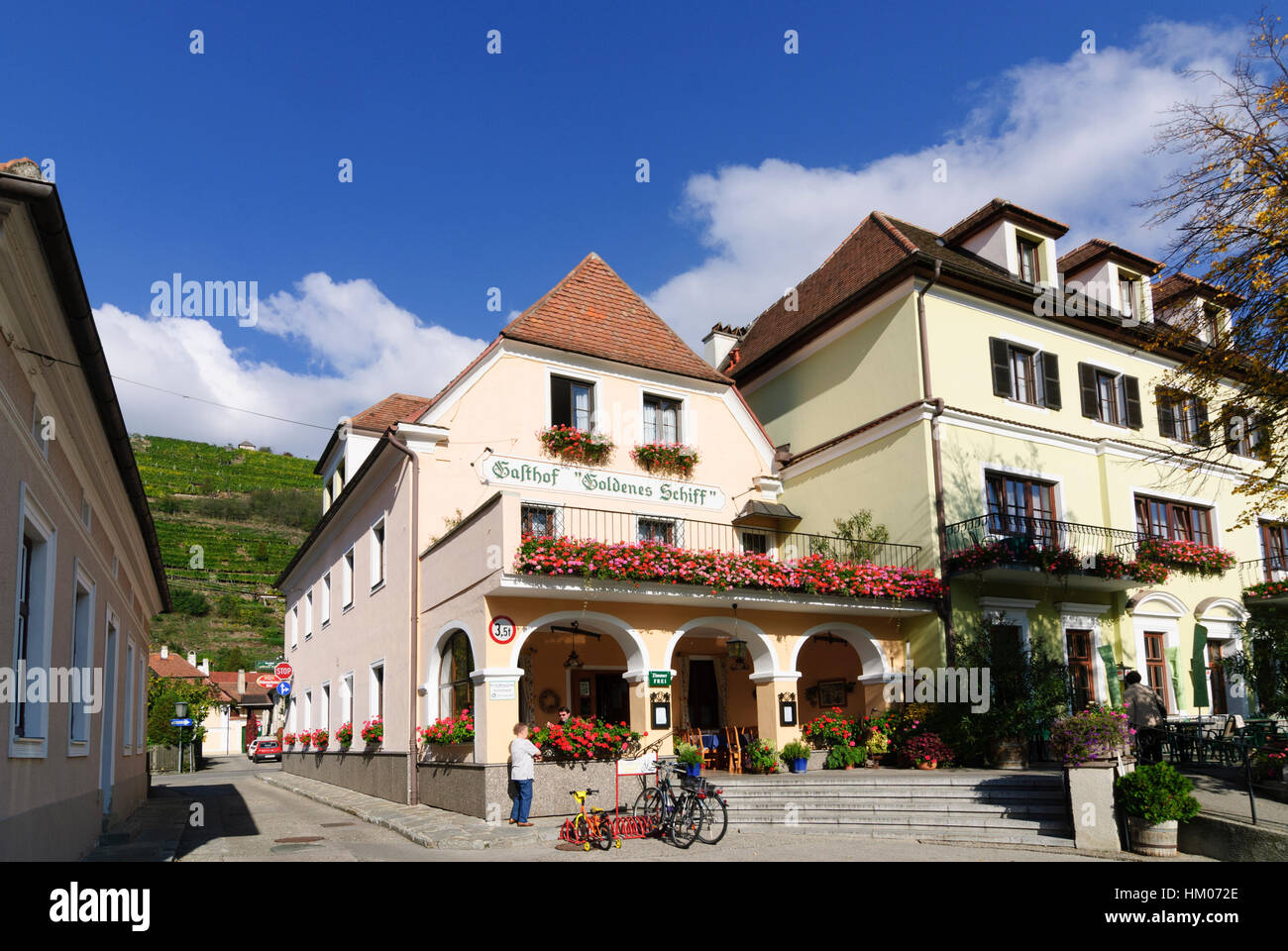 Spitz an der Donau : 'Hotel Goldenes Schiff', Wachau, Niederösterreich, Autriche, Autriche Banque D'Images